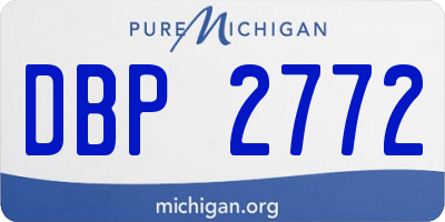 MI license plate DBP2772