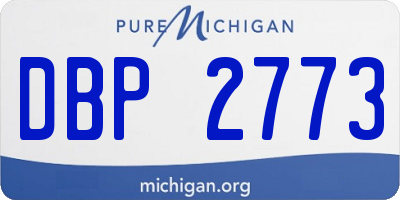 MI license plate DBP2773