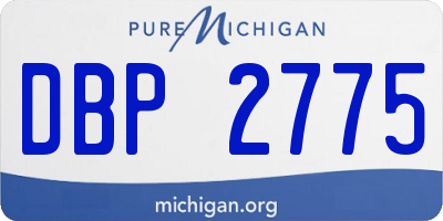 MI license plate DBP2775