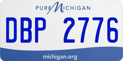 MI license plate DBP2776