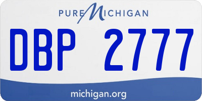 MI license plate DBP2777