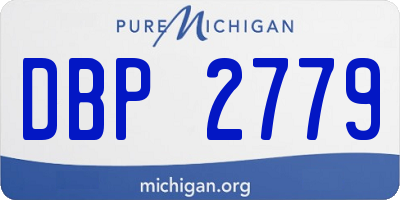 MI license plate DBP2779