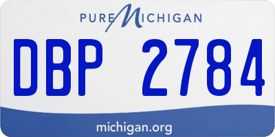 MI license plate DBP2784