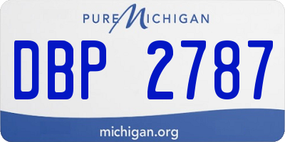 MI license plate DBP2787