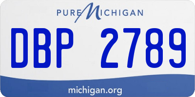 MI license plate DBP2789