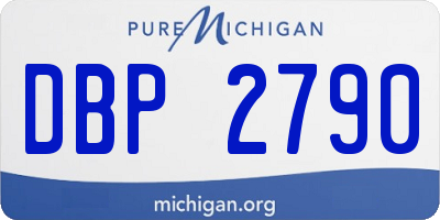 MI license plate DBP2790