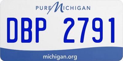 MI license plate DBP2791