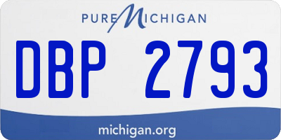 MI license plate DBP2793