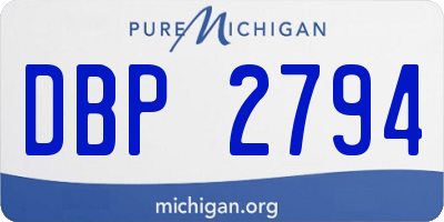 MI license plate DBP2794