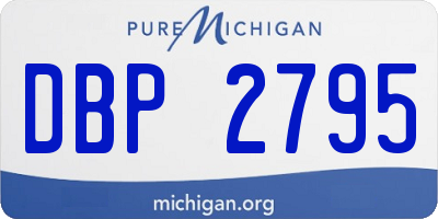 MI license plate DBP2795
