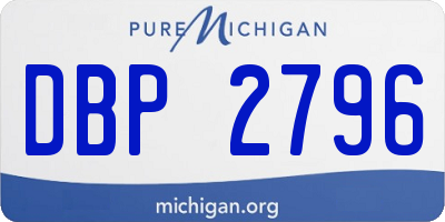 MI license plate DBP2796