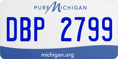 MI license plate DBP2799