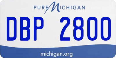MI license plate DBP2800