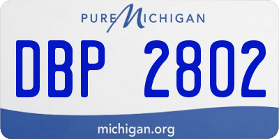 MI license plate DBP2802