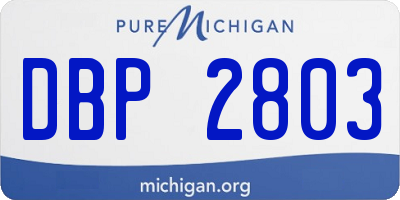 MI license plate DBP2803