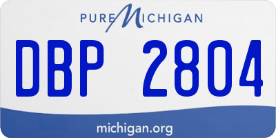 MI license plate DBP2804