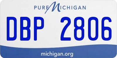 MI license plate DBP2806