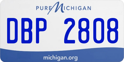 MI license plate DBP2808