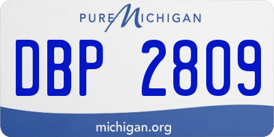 MI license plate DBP2809