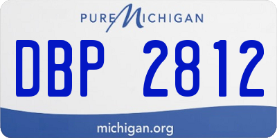 MI license plate DBP2812