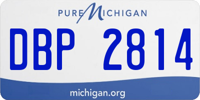 MI license plate DBP2814