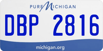 MI license plate DBP2816