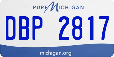 MI license plate DBP2817