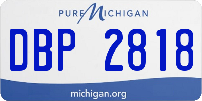 MI license plate DBP2818