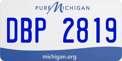MI license plate DBP2819