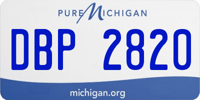 MI license plate DBP2820