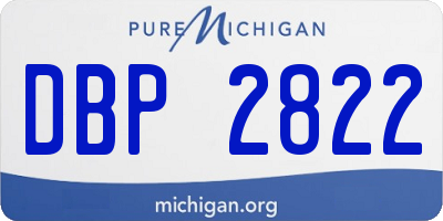 MI license plate DBP2822