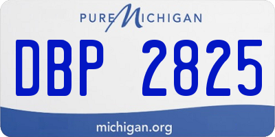 MI license plate DBP2825