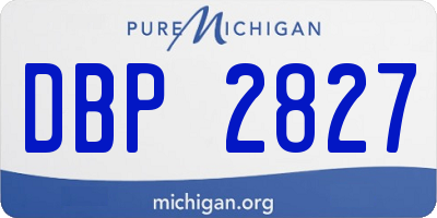 MI license plate DBP2827