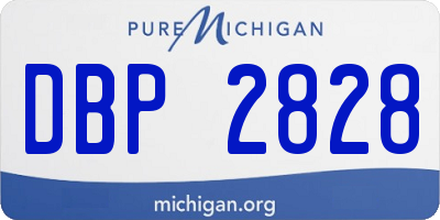 MI license plate DBP2828