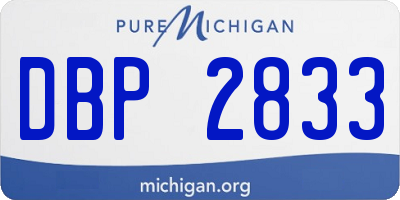 MI license plate DBP2833