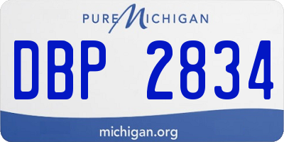 MI license plate DBP2834