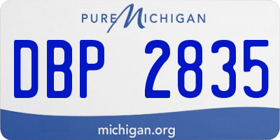 MI license plate DBP2835
