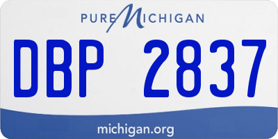 MI license plate DBP2837