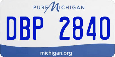 MI license plate DBP2840