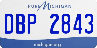 MI license plate DBP2843