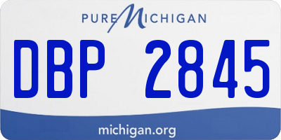 MI license plate DBP2845