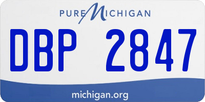 MI license plate DBP2847
