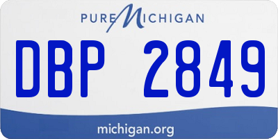 MI license plate DBP2849