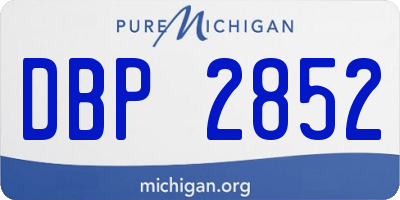 MI license plate DBP2852