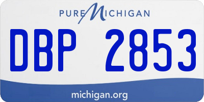 MI license plate DBP2853