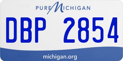 MI license plate DBP2854