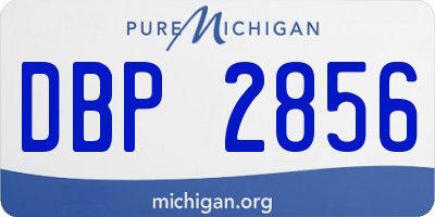 MI license plate DBP2856