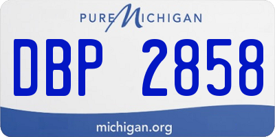 MI license plate DBP2858