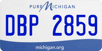 MI license plate DBP2859