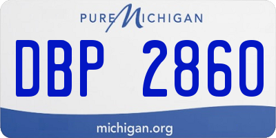 MI license plate DBP2860